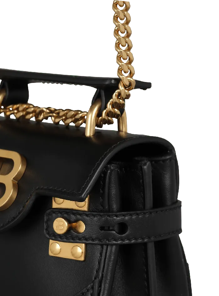 Balmain BBuzz Mini 12 Leather Bag Black Women Crossbody Bags
