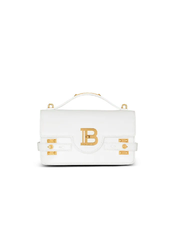 Balmain BBuzz Shoulder 24 Calfskin Bag White Women Handbags