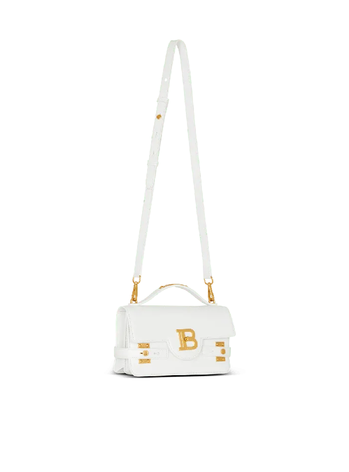 Balmain BBuzz Shoulder 24 Calfskin Bag White Women Handbags