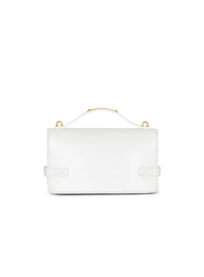 Balmain BBuzz Shoulder 24 Calfskin Bag White Women Handbags