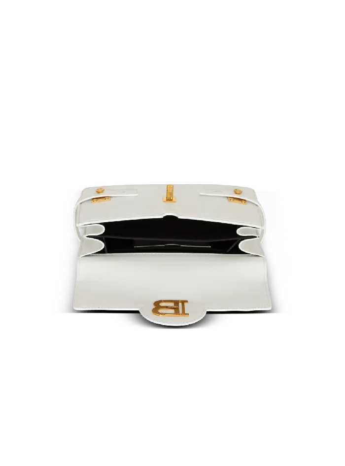 Balmain BBuzz Shoulder 24 Calfskin Bag White Women Handbags