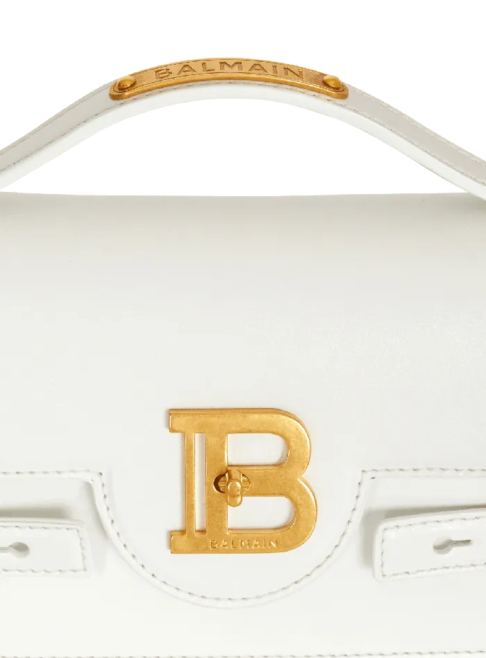 Balmain BBuzz Shoulder 24 Calfskin Bag White Women Handbags
