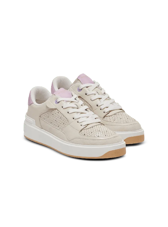 Balmain BCourt Flip Leather Sneakers Beige Women Sneakers