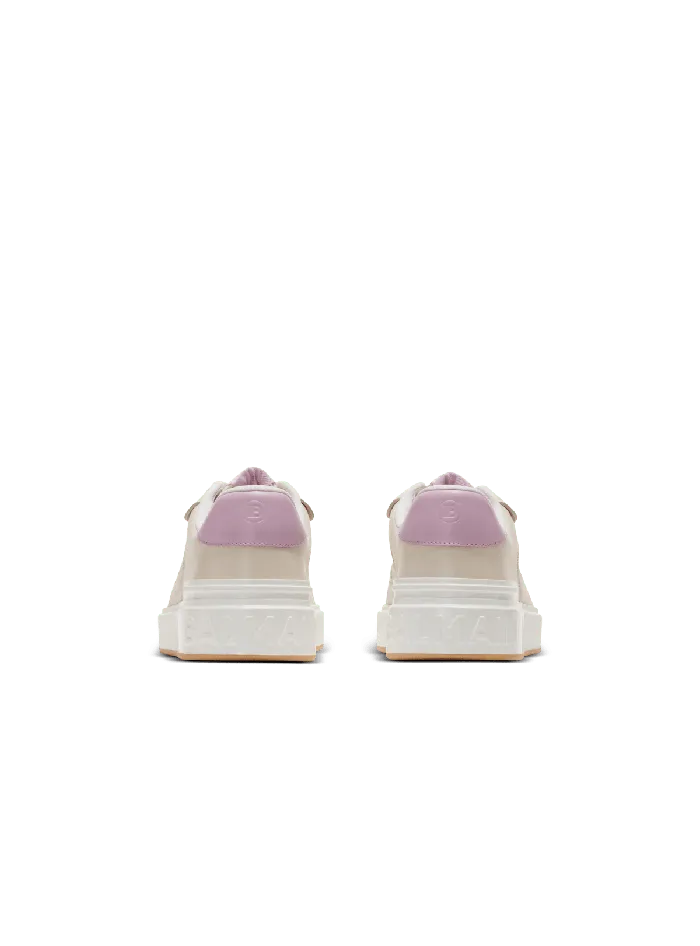 Balmain BCourt Flip Leather Sneakers Beige Women Sneakers