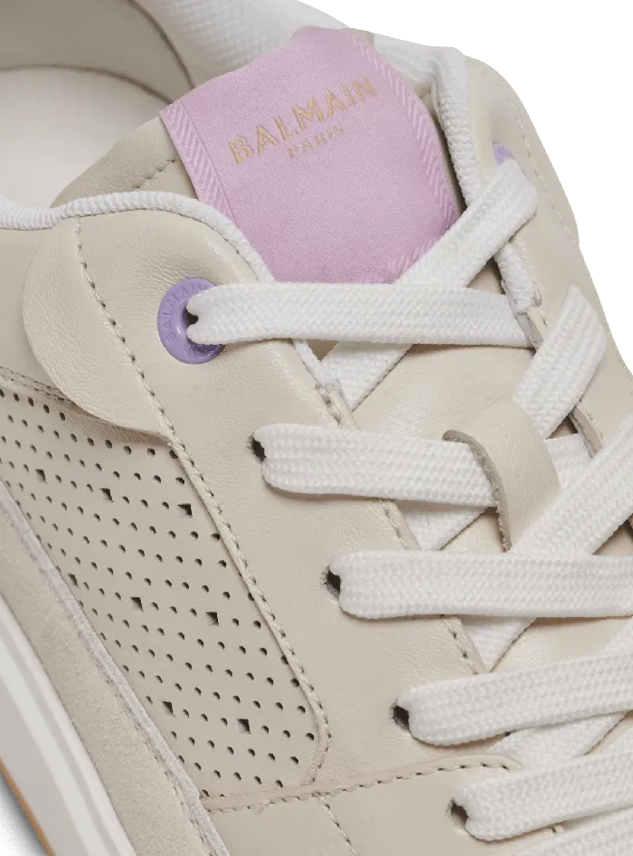 Balmain BCourt Flip Leather Sneakers Beige Women Sneakers