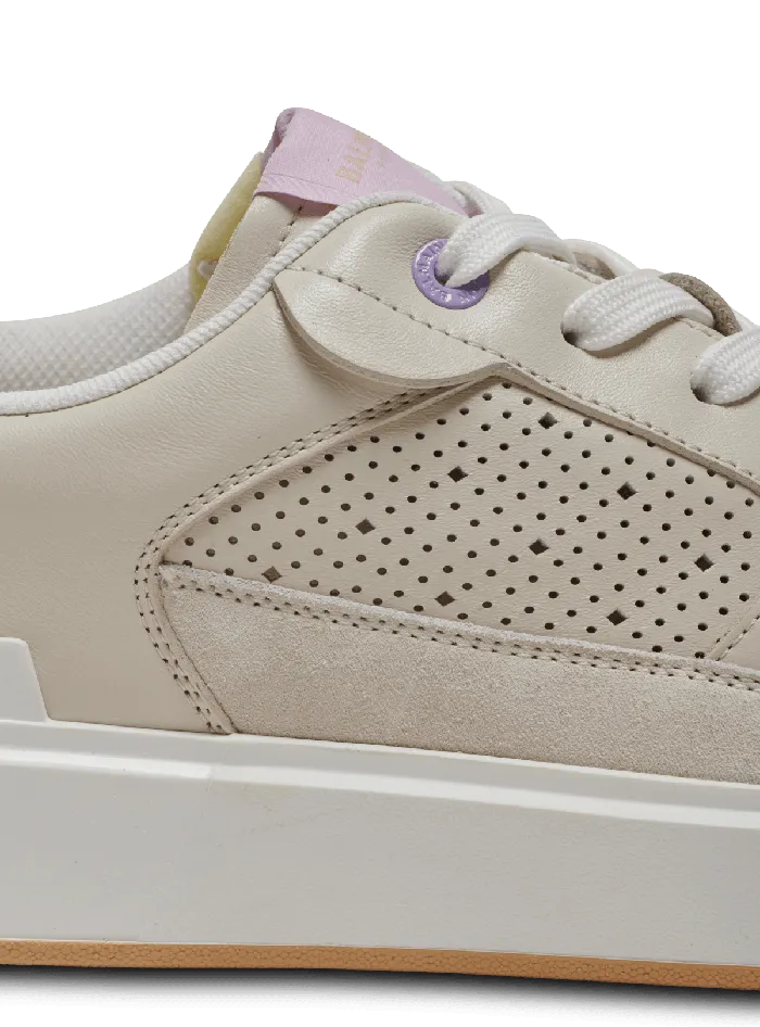 Balmain BCourt Flip Leather Sneakers Beige Women Sneakers