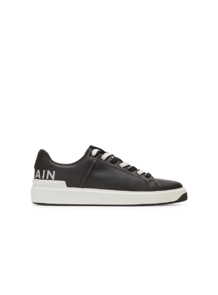 Balmain BCourt Smooth Leather Sneakers Black Men Sneakers
