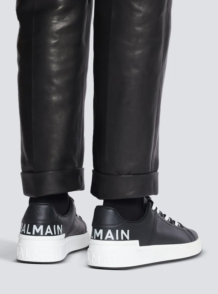 Balmain BCourt Smooth Leather Sneakers Black Men Sneakers