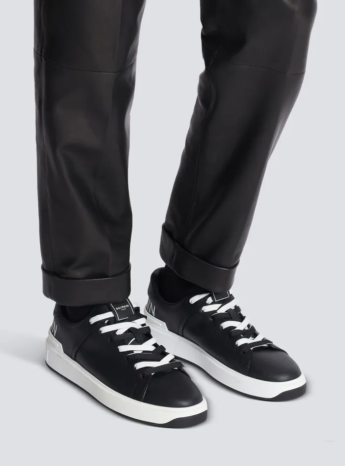 Balmain BCourt Smooth Leather Sneakers Black Men Sneakers