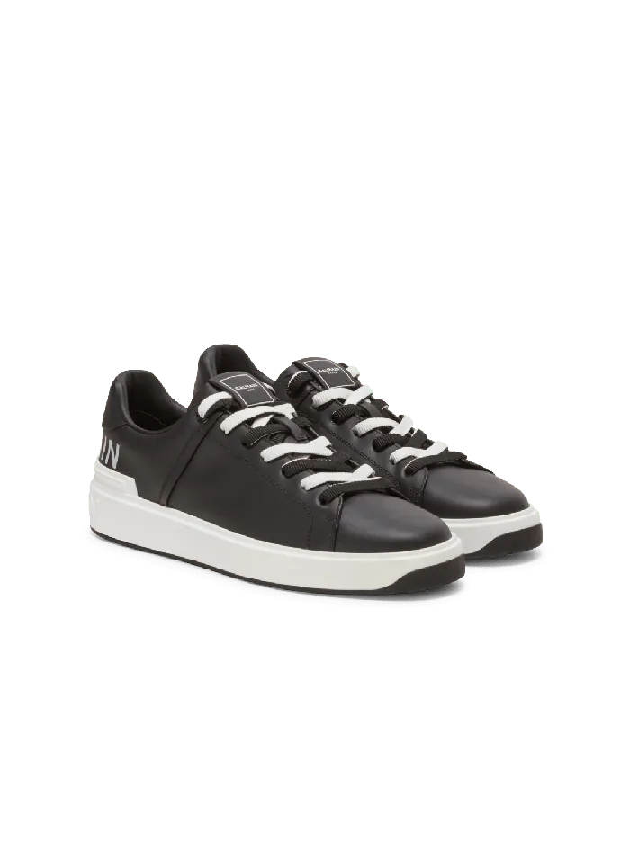 Balmain BCourt Smooth Leather Sneakers Black Men Sneakers