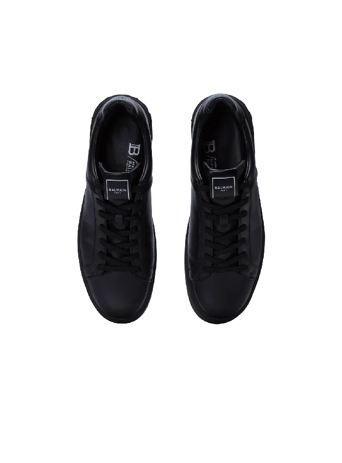 Balmain BCourt Trainers In Calfskin Black Men Sneakers