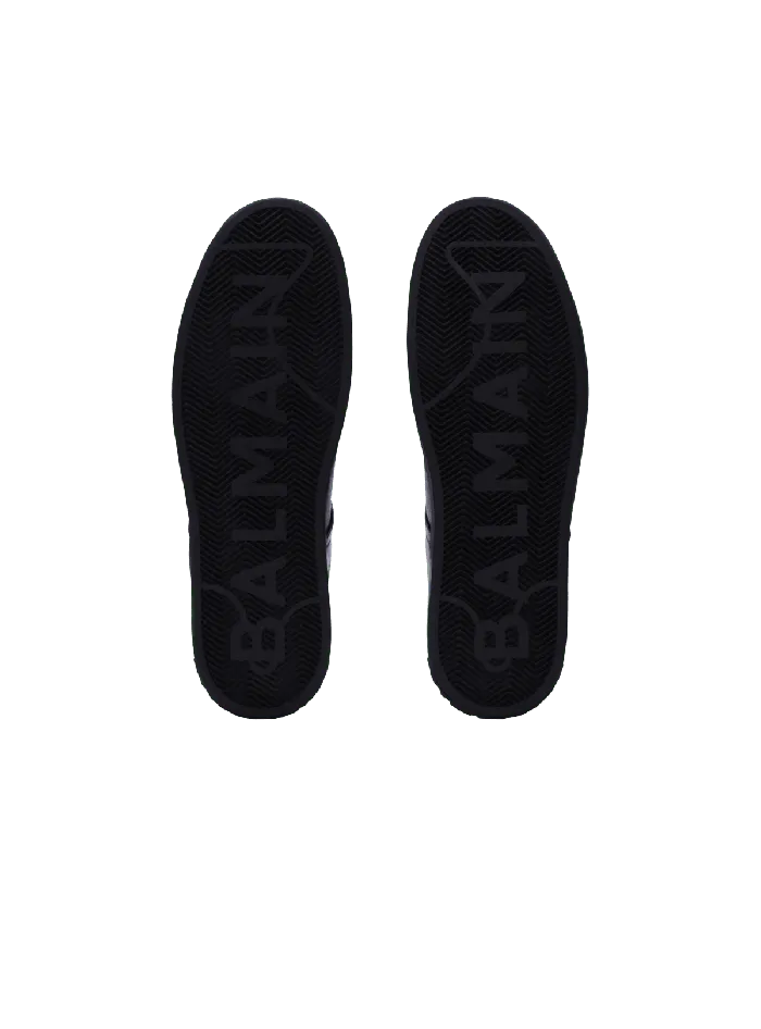 Balmain BCourt Trainers In Calfskin Black Men Sneakers