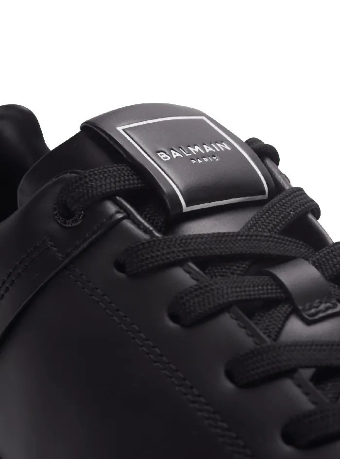 Balmain BCourt Trainers In Calfskin Black Men Sneakers