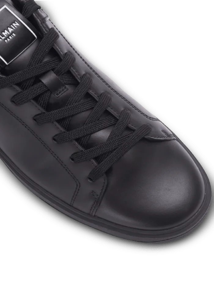 Balmain BCourt Trainers In Calfskin Black Men Sneakers