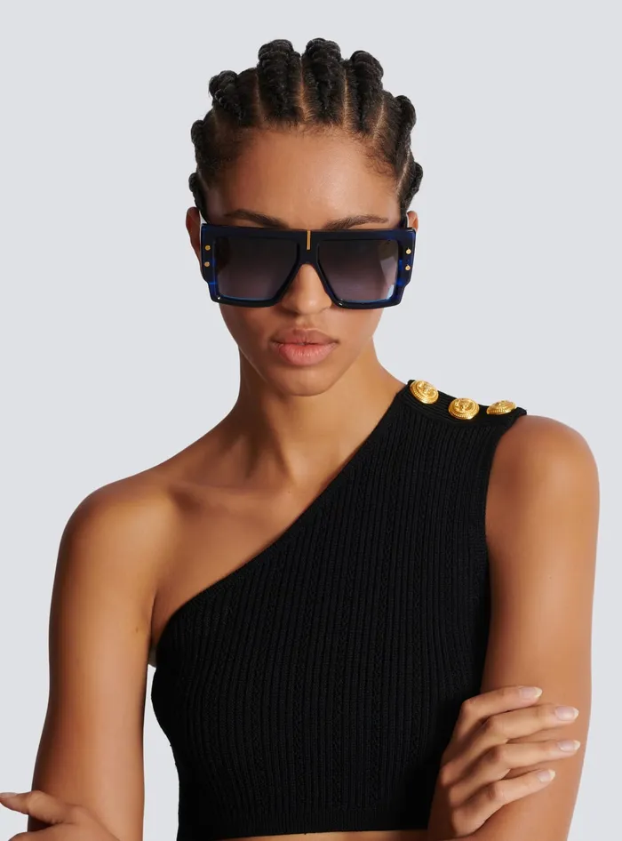 Balmain BGrand Sunglasses Blue WomenMen Eyewear