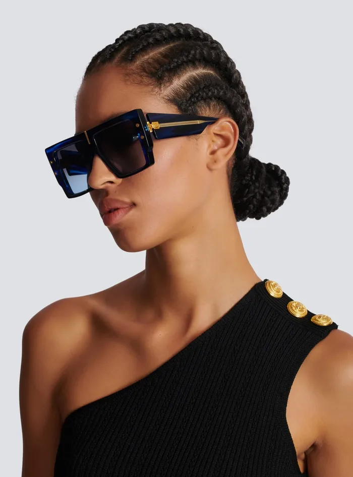 Balmain BGrand Sunglasses Blue WomenMen Eyewear