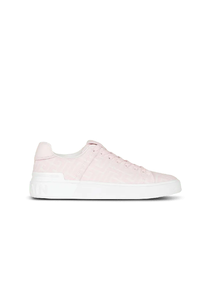 Balmain Bicolor Jacquard BCourt Sneakers Pink Women Sneakers