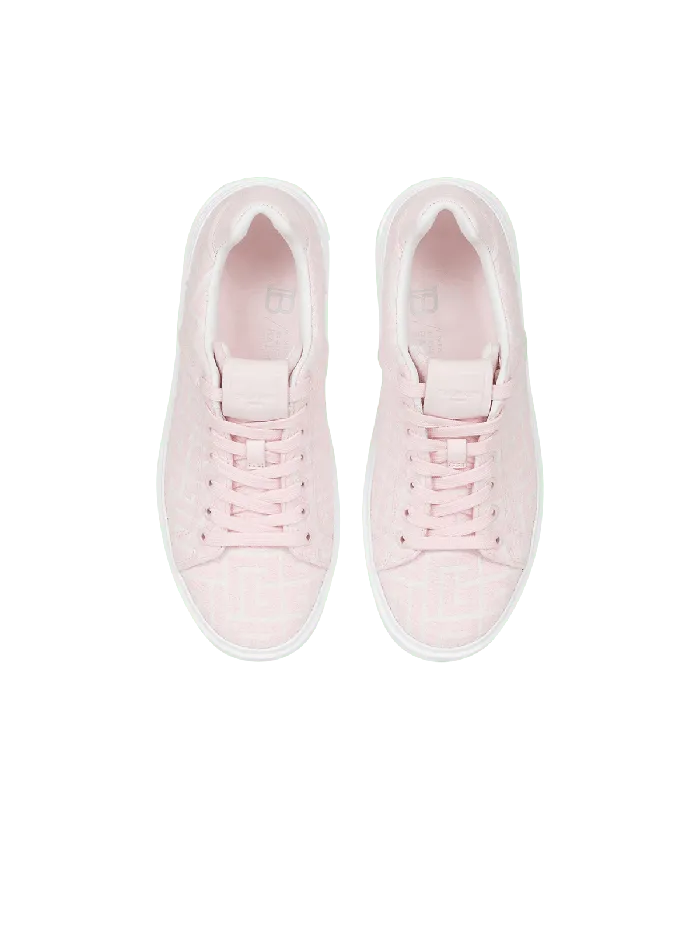 Balmain Bicolor Jacquard BCourt Sneakers Pink Women Sneakers