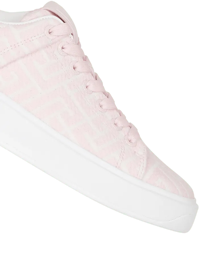 Balmain Bicolor Jacquard BCourt Sneakers Pink Women Sneakers