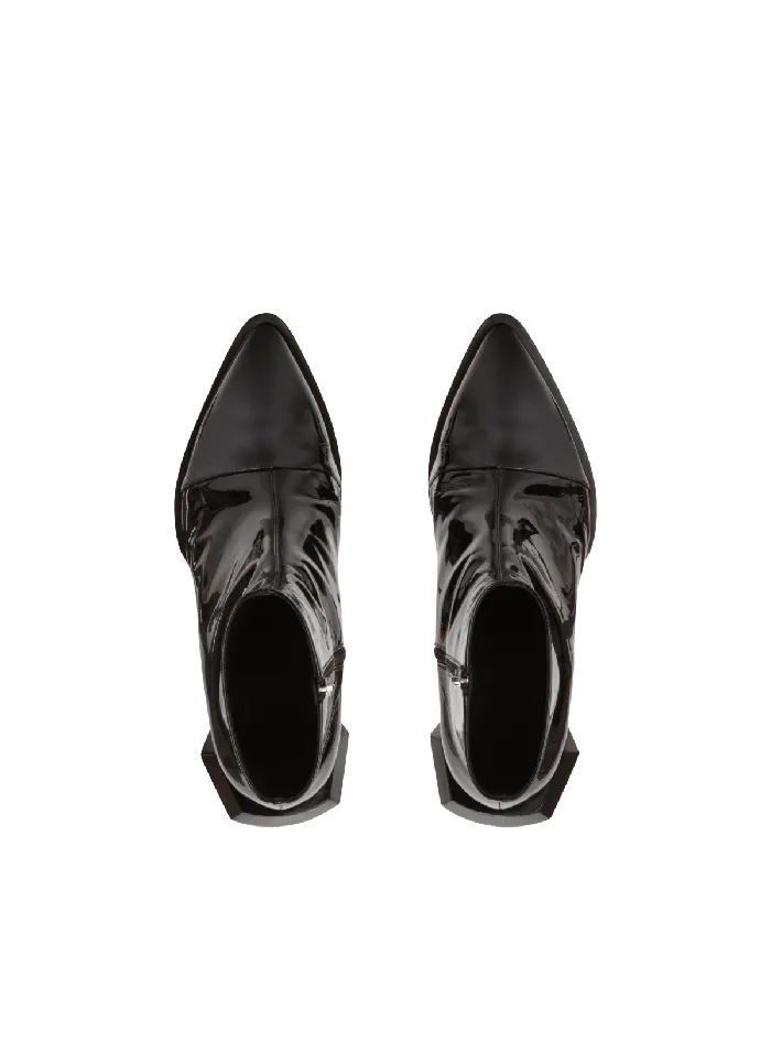 Balmain Billy Patent Leather Ankle Boots Black Men Boots And Rangers