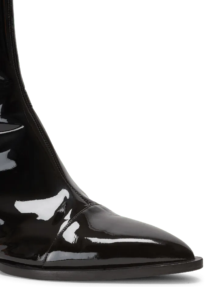 Balmain Billy Patent Leather Ankle Boots Black Men Boots And Rangers