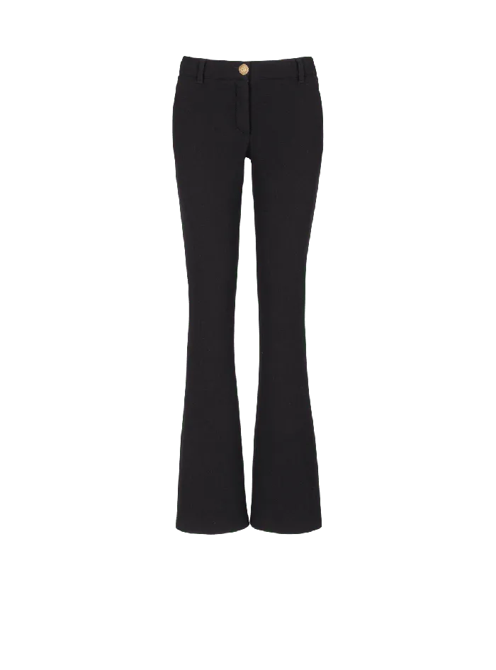 Balmain Bootcut Crepe Trousers Black Women Trousers And Shorts