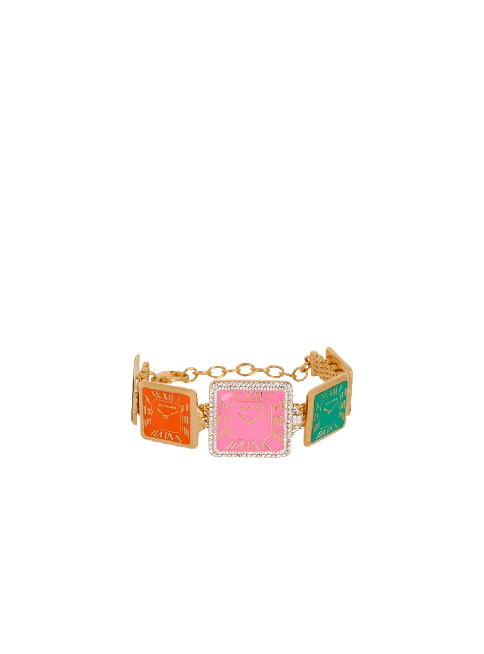 Balmain Bracelet With Fake Watch Faces Multicolor Men Fashion Jewelry