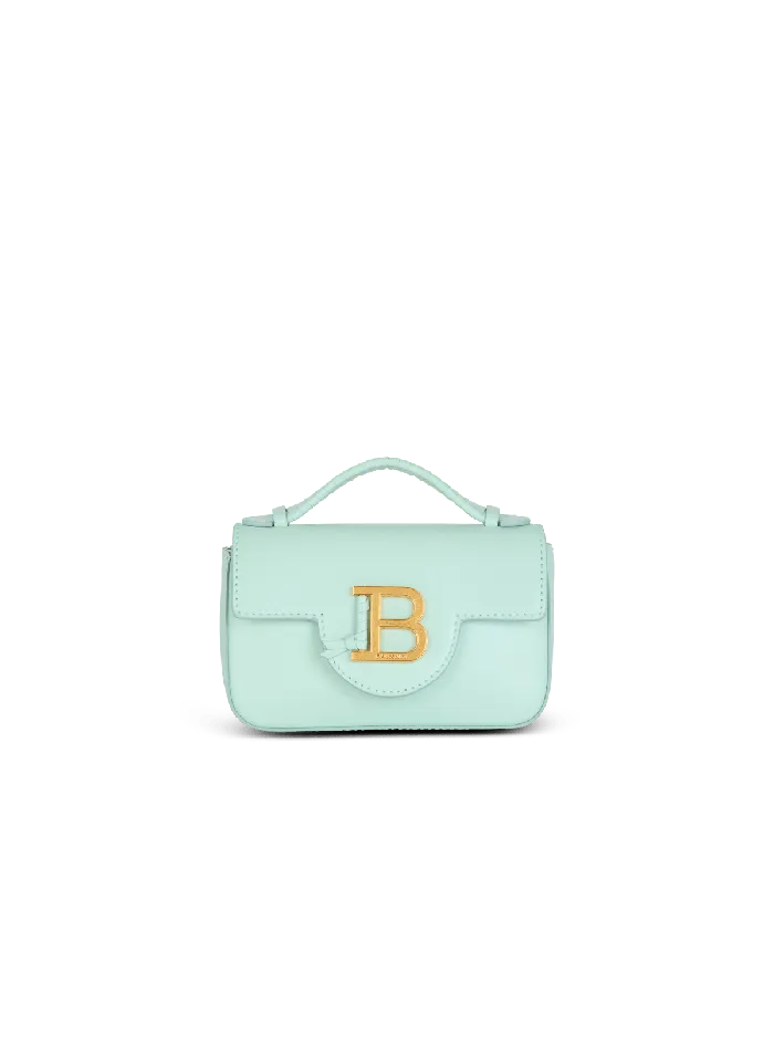 Balmain Calfskin BBuzz 17 Mini Bag Blue Women Crossbody Bags