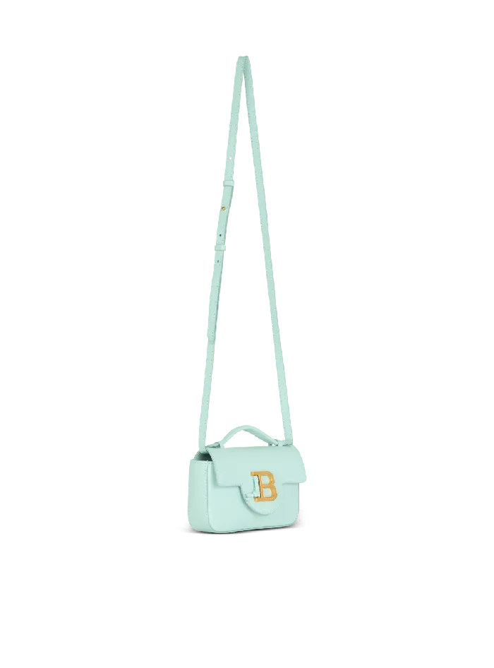 Balmain Calfskin BBuzz 17 Mini Bag Blue Women Crossbody Bags