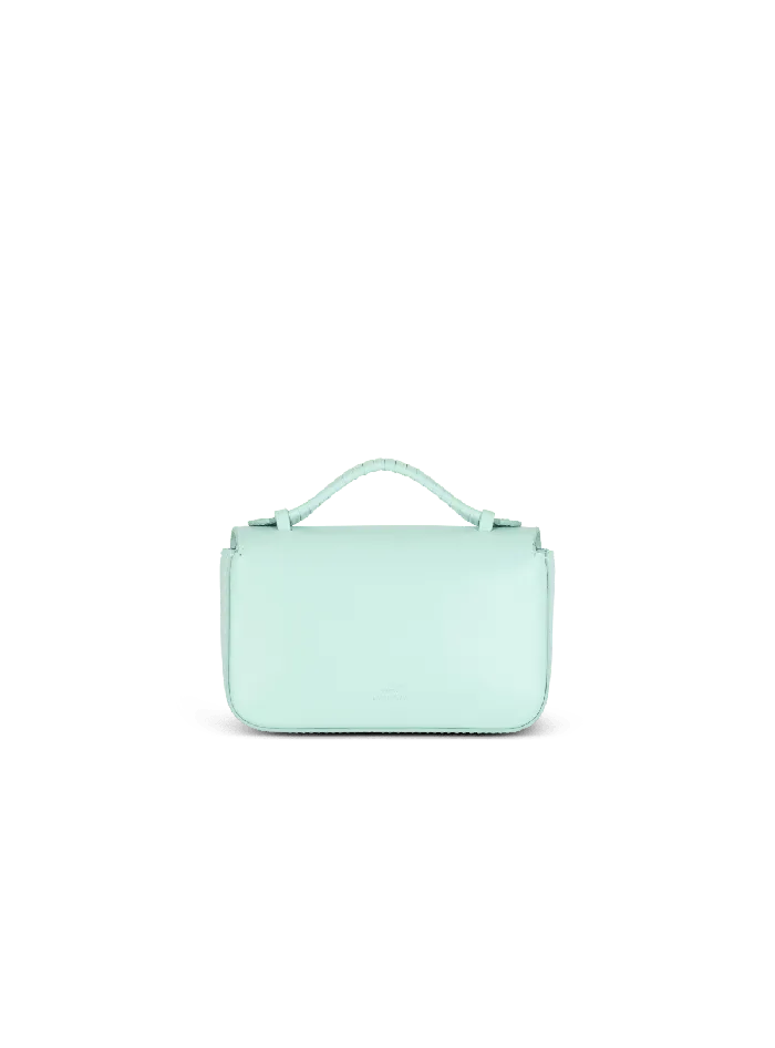 Balmain Calfskin BBuzz 17 Mini Bag Blue Women Crossbody Bags