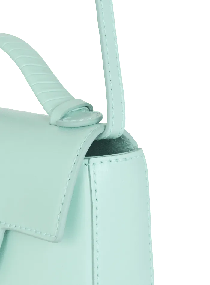 Balmain Calfskin BBuzz 17 Mini Bag Blue Women Crossbody Bags