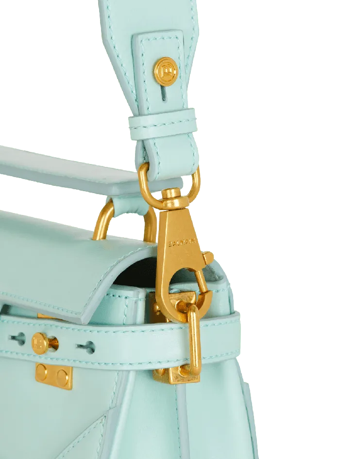 Balmain Calfskin BBuzz 19 Bag Blue Women Handbags
