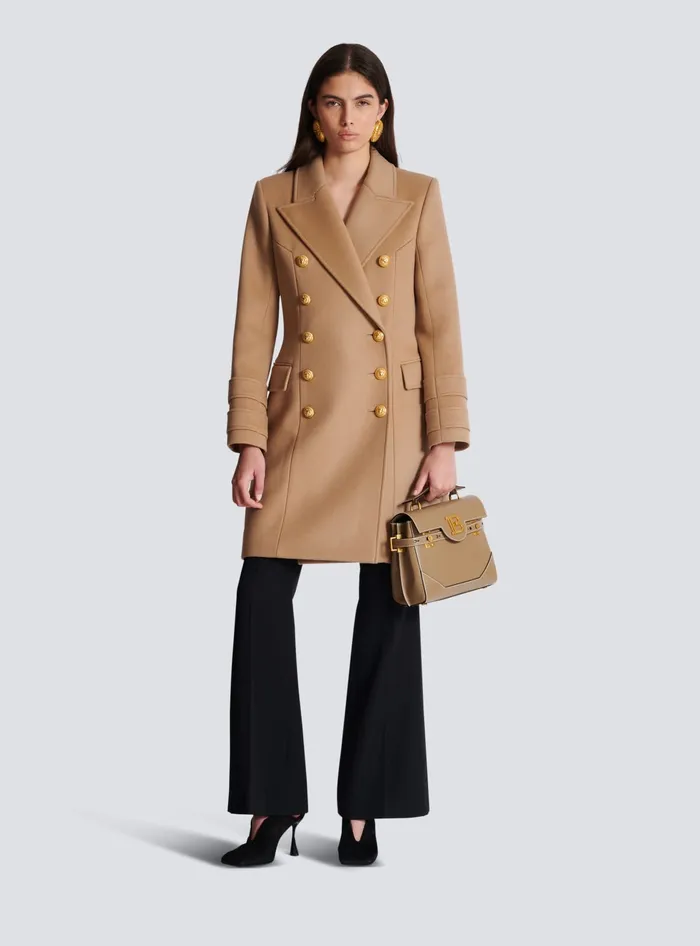 Balmain Calfskin BBuzz 23 Bag Brown Women Handbags