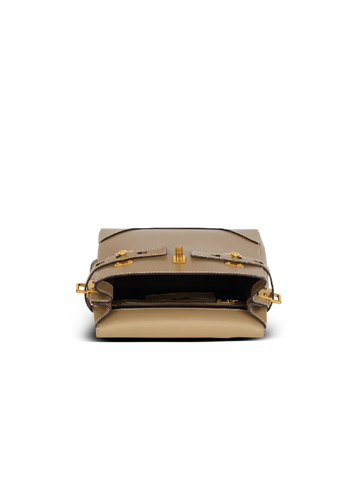 Balmain Calfskin BBuzz 23 Bag Brown Women Handbags