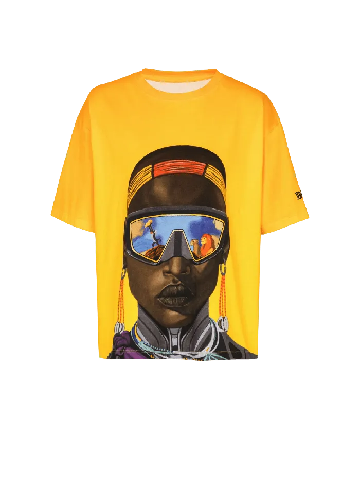 Balmain Disney X The Lion King 8211 Relaxed Tshirt With Nika Mtwana Print Multicolor Women TShirts Balmain Disney X The Lion King 8211 Relaxed Tshirt With Nika Mtwana Print Multicolor Women TShirts