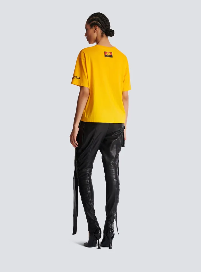 Balmain Disney X The Lion King 8211 Relaxed Tshirt With Nika Mtwana Print Multicolor Women TShirts
