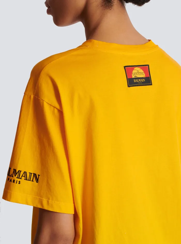 Balmain Disney X The Lion King 8211 Relaxed Tshirt With Nika Mtwana Print Multicolor Women TShirts