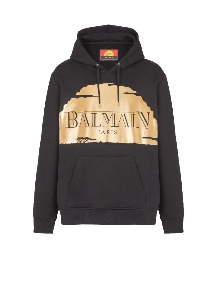 Balmain Disney X The Lion King 8211 Sunset Hoodie Black Men Sweatshirts