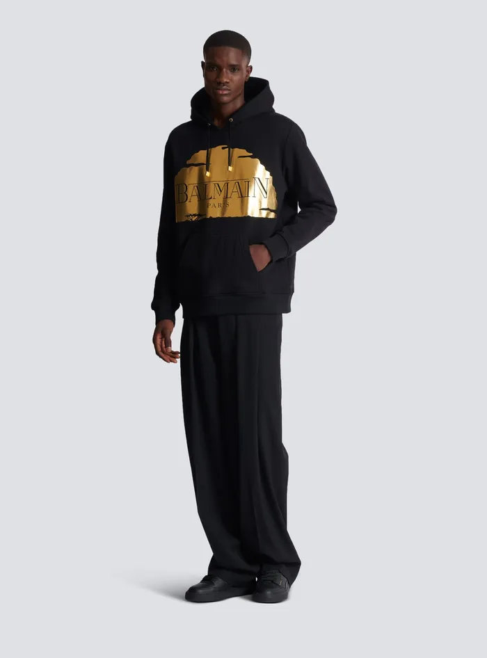 Balmain Disney X The Lion King 8211 Sunset Hoodie Black Men Sweatshirts