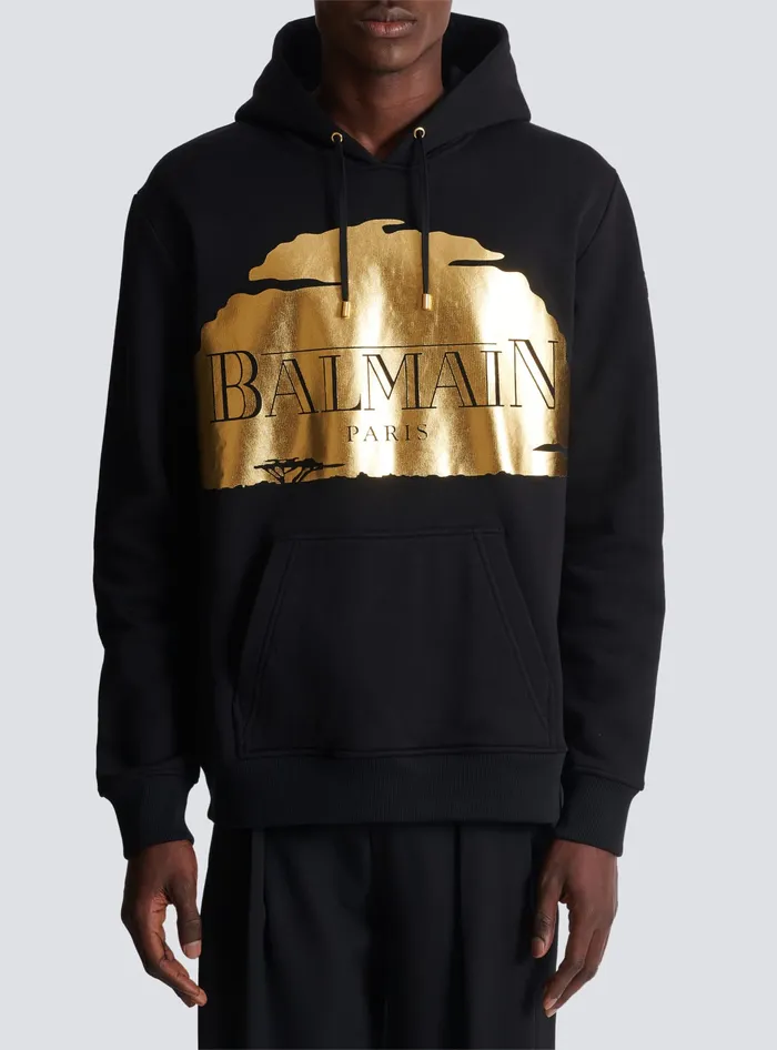 Balmain Disney X The Lion King 8211 Sunset Hoodie Black Men Sweatshirts