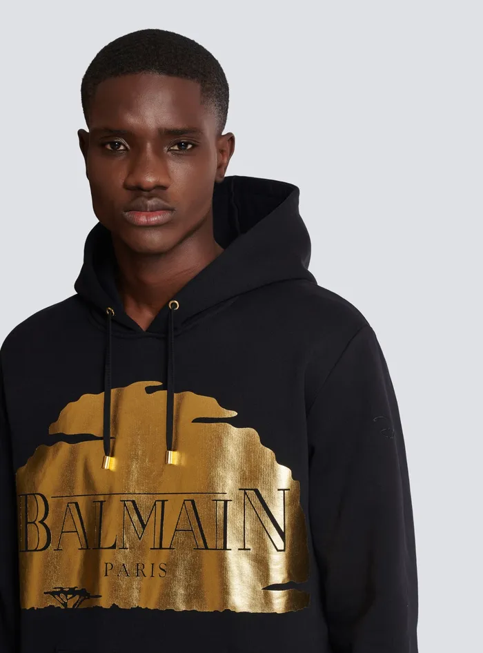 Balmain Disney X The Lion King 8211 Sunset Hoodie Black Men Sweatshirts