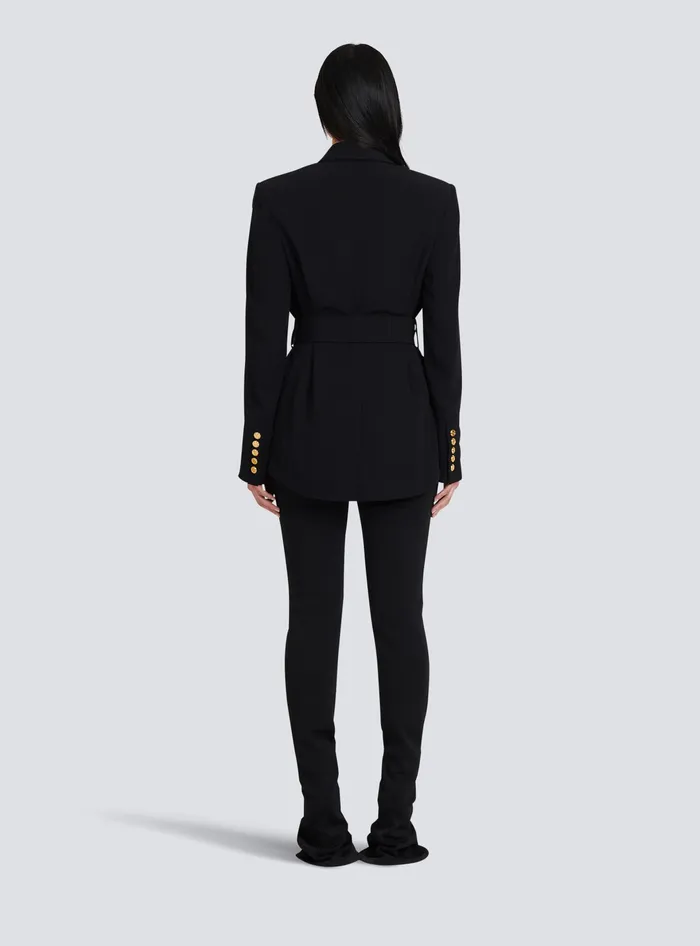 Balmain Doublebreasted Fuchsia Ecodesigned Blazer Black Women Jackets And Blazers