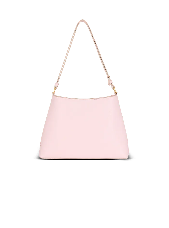 Balmain Emblegraveme Shoulder Bag In Grained Calfskin Pink Women Shoulder Bags
