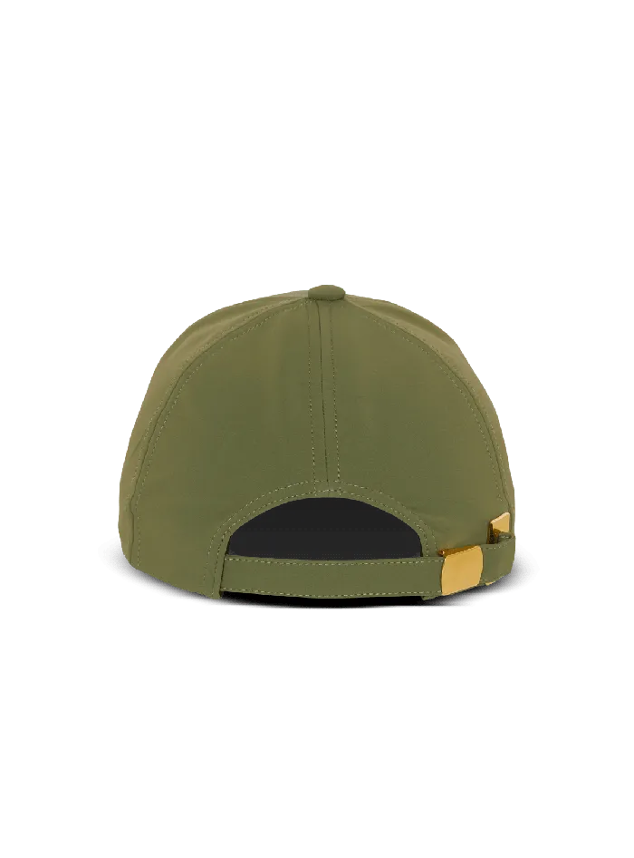 Balmain Embroidered Paris Cap Khaki Men Hats And Caps