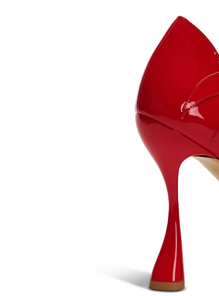 Balmain Heeled Eden Sandals In Patent Leather Red Women High Heels and Pumps