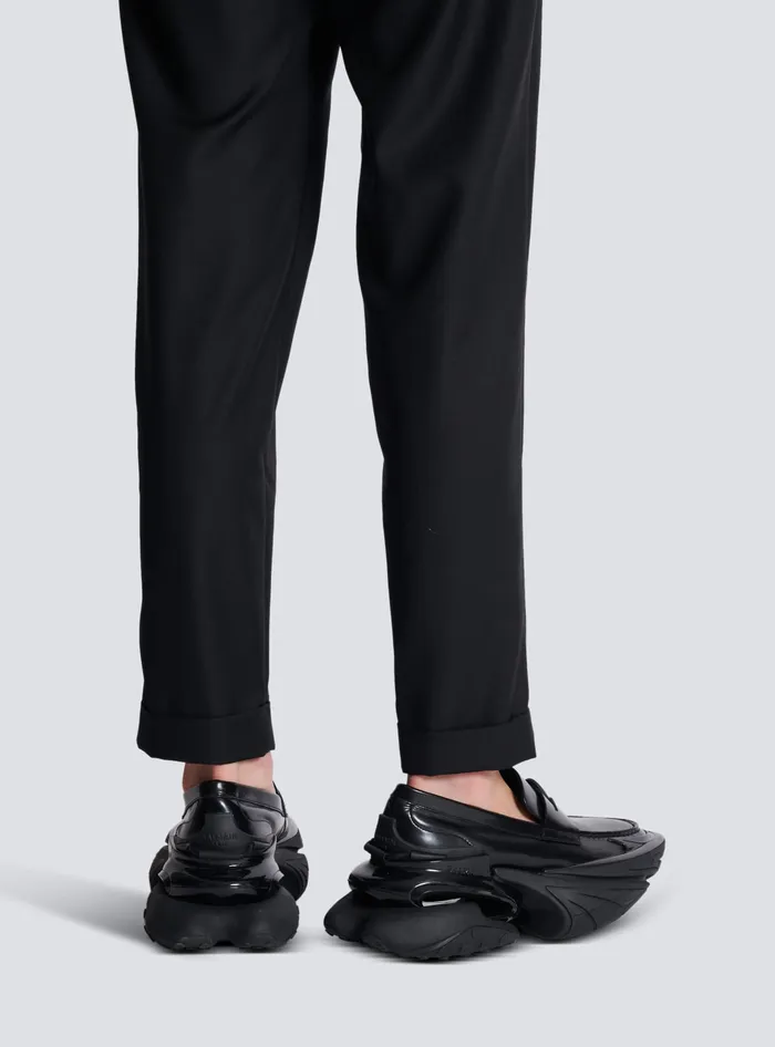 Balmain Main Lab Unicorn Glazed Loafer Sneakers Black Men Sneakers