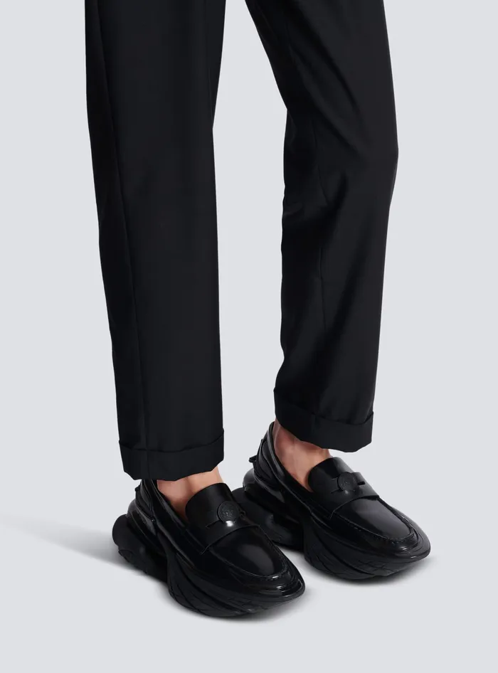 Balmain Main Lab Unicorn Glazed Loafer Sneakers Black Men Sneakers