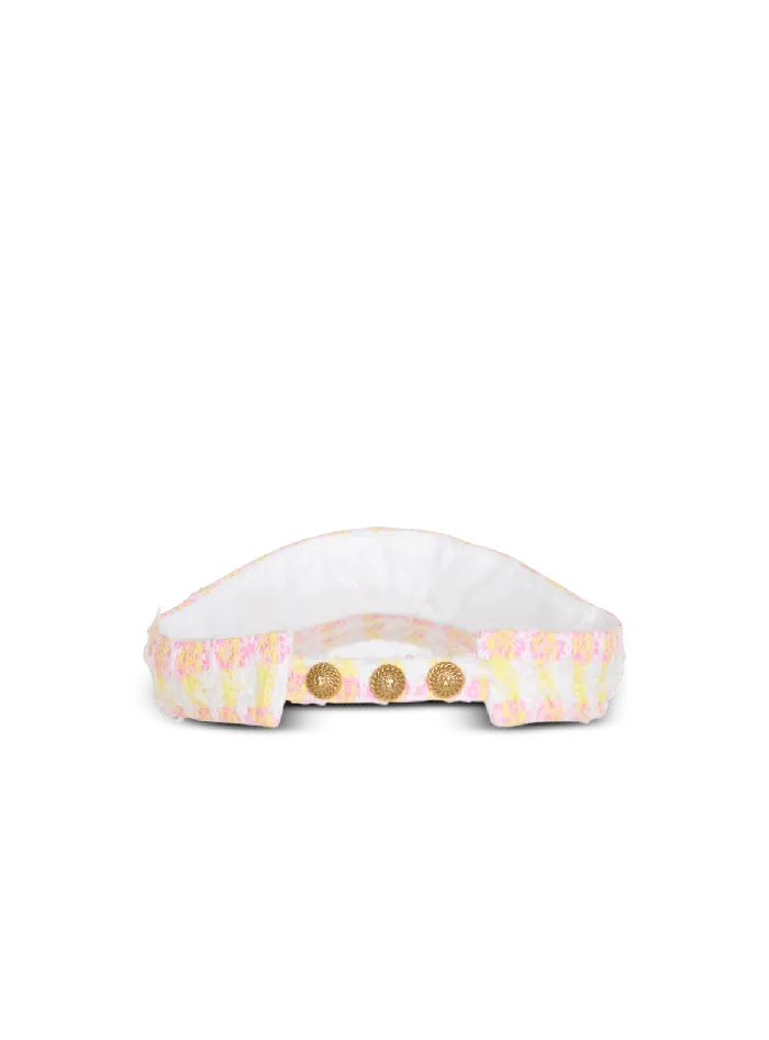 Balmain Miami Tweed Visor Cap Multicolor Women Hats And Caps