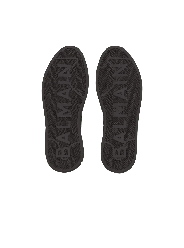 Balmain Monogram Jacquard BCourt Hightop Sneakers Black Men Sneakers