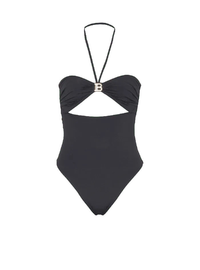 Balmain Onepiece Swimsuit With Cutout Black Women Swimwear